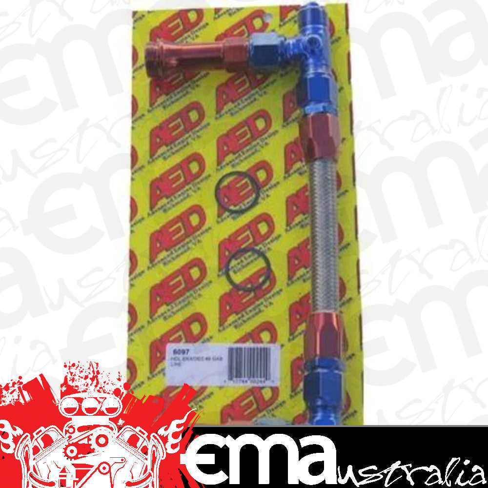 AED AED6098 Braided S/Steel Fuel Line Kit w/Gauge Holley 4150/4150HP -8 An Inlet