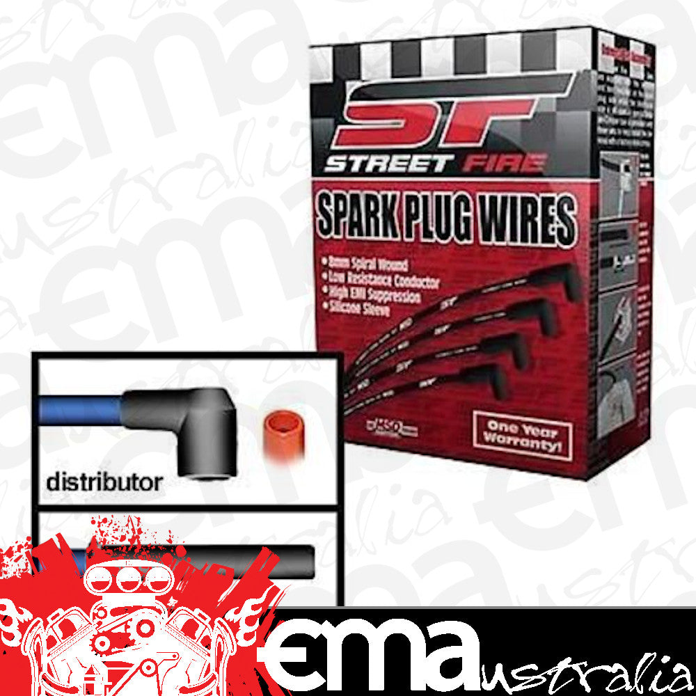 MSD Ignition MSD5571 StreeTFIre Plug Lead HEI Set Black 8Mm Chev BB EFI '90-'97 5571