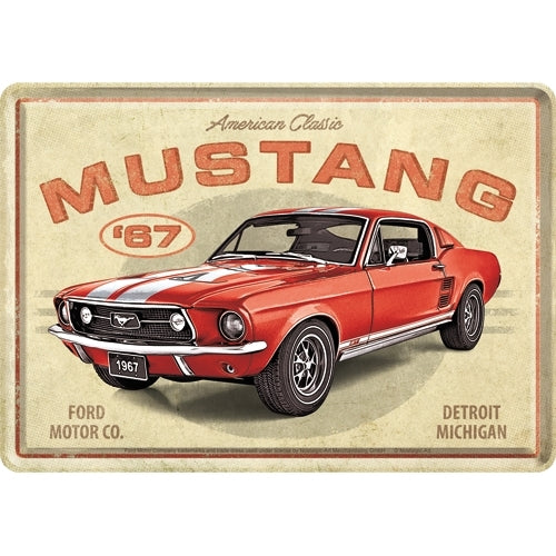 Nostalgic-Art 5110326 Metal Card Mustang '67 GT