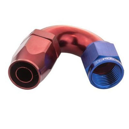 Proflow PFE504-04 Fitting Hose End 120 Degree Full Flow -04AN Blue/Red