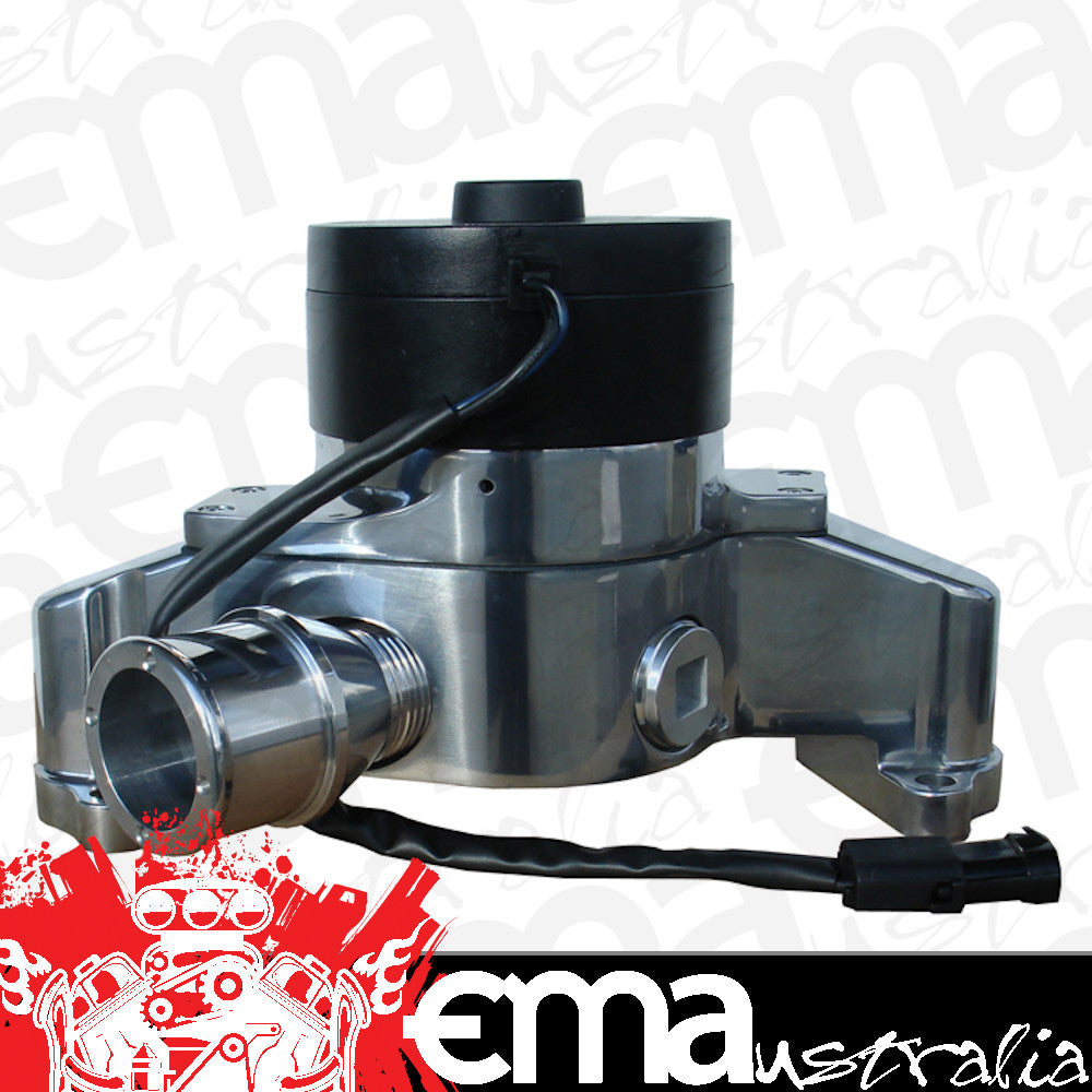 Proform PR68232P Billet Electric Water Pump Polished suit SB Chrysler w/ Backing Plate & Hose Fitting