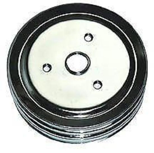 RPC RPCR8963-4 Chev SB Chrome Swp Triple GroOve Crank Pulley 8963