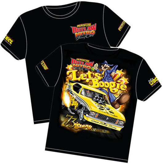 Aeroflow LetS Boogie Outlaw Nitro Funny Car T Shirt Mens X-Large (RTLB-XLARGE)