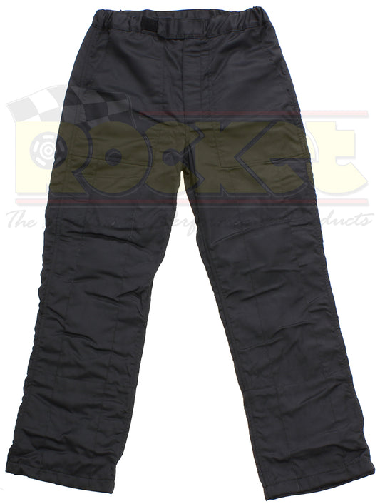 Simpson SI0402113 2 Layer Driving Pants Small Black Gabardine Nomex SFI-5