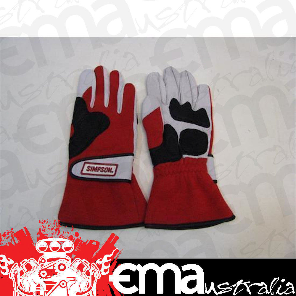 Simpson SI20300MR Pro Series III GlOves Medium Red SFI 3.3/5 Tag