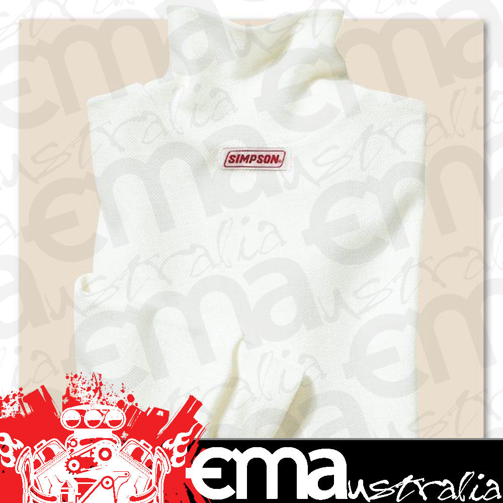 Simpson SI20500M Long Sleeve Underwear Top Nomex SFI3.3 Medium White
