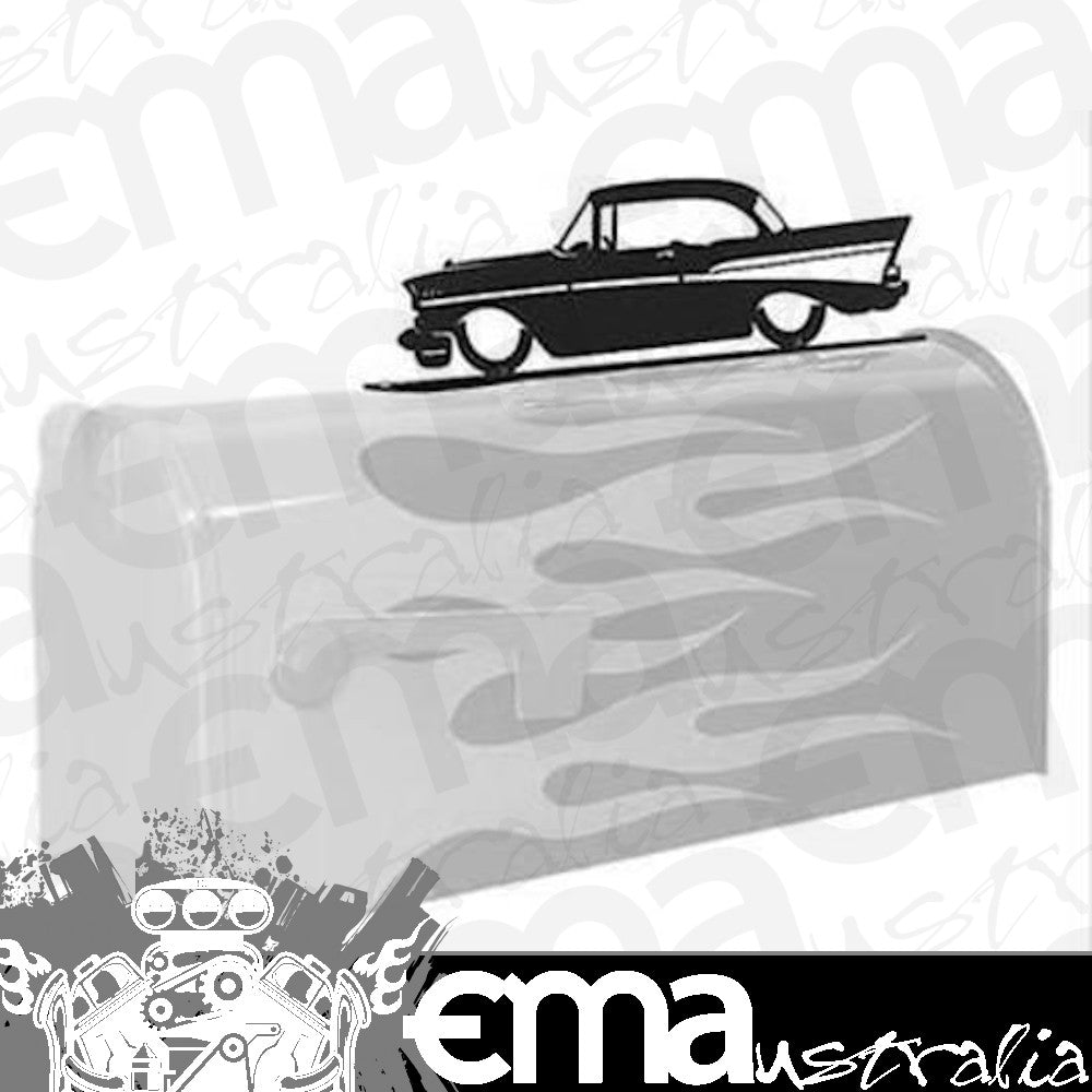 HotRod Hardware SNW-9707 Genuine 57 Chevy Mailbox Topper Steel Black 12" Long