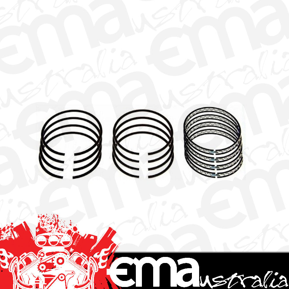 Speed Pro SPE916K25mm Chrome 4 Cyl Ring Set 90.45mm Bore 1.5mm x 1.5mm x 3.0mm STD Tension Spe916K 25mm