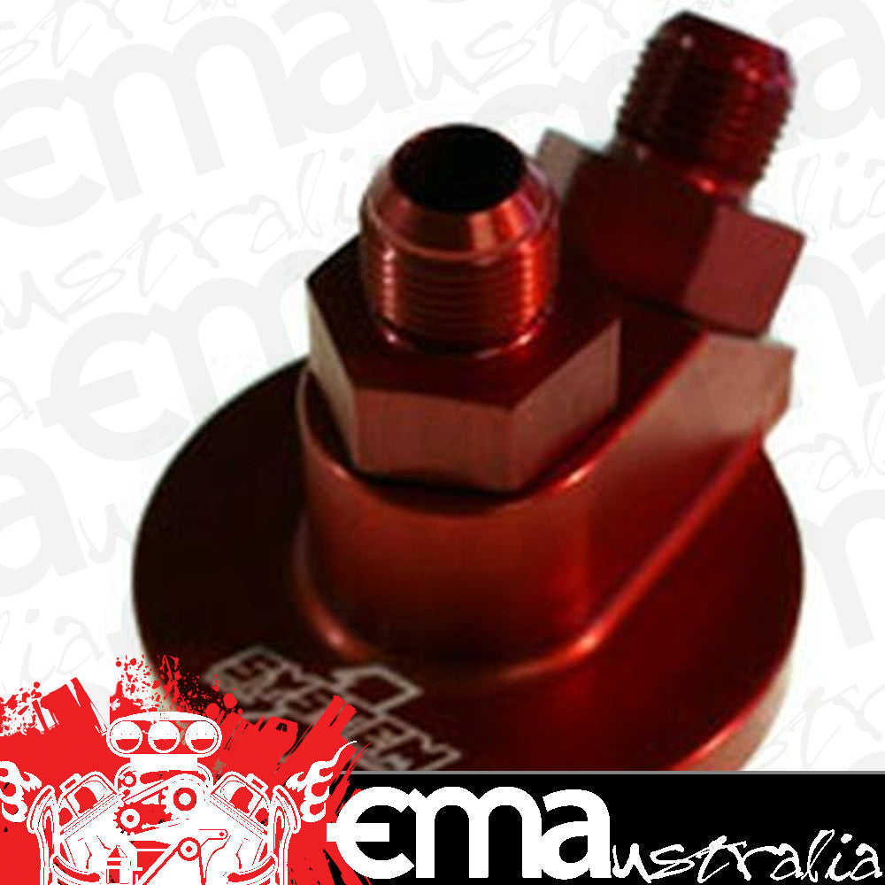 System One SY229-90559-12 Billet Block Adapter suit Ford/Chrysler -12an Male Red