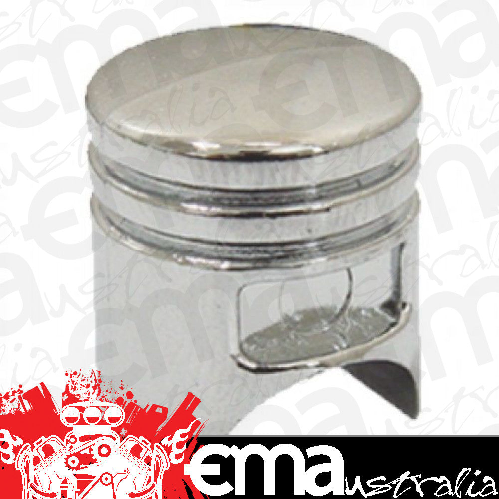 Trik Topz TT8062 Tyre Valve Caps - Chrome Piston (Set of 4)