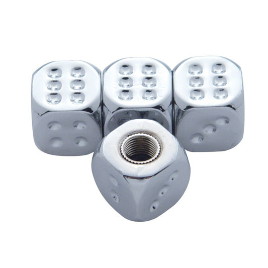 UPI Reproductions UP69981 Dice Vale Caps Chrome 4-Pack