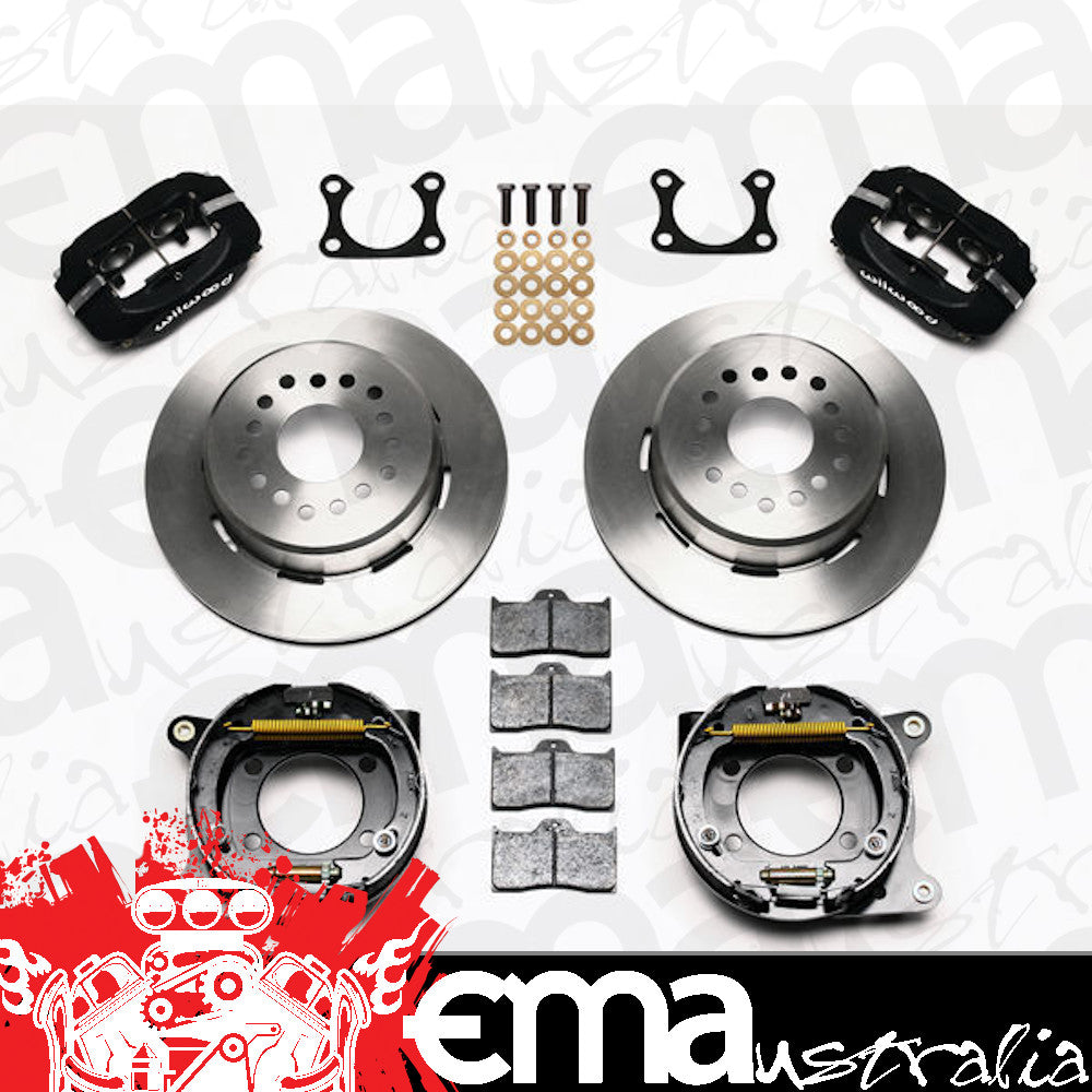 WILWOOD DYNALITE 4 SPOT REAR BRAKE KIT 9in Ford 2.36" AXLE OFFSET WB 140-1739