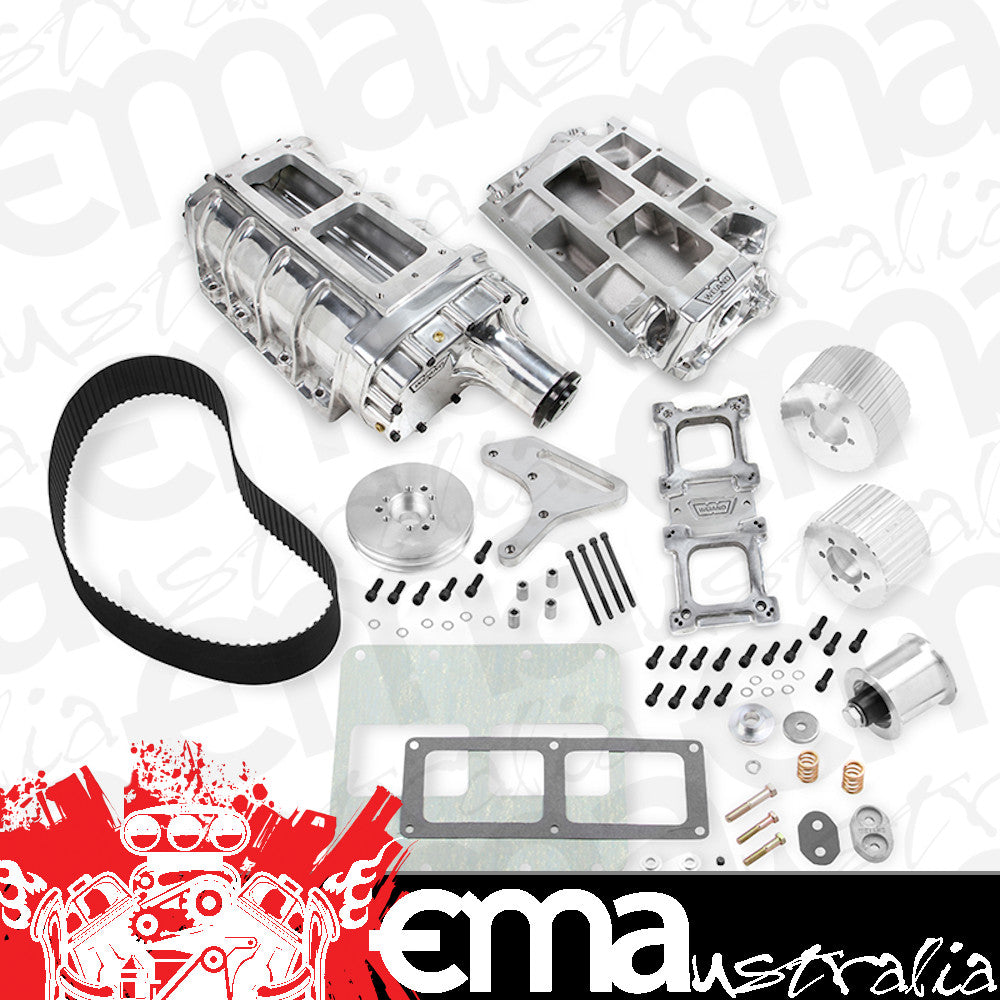 Weiand WM7587P 6-71 Supercharger Kit - Polished Suit SB Chev With Short Water Pump & 8Mm Pitch Drive Belt