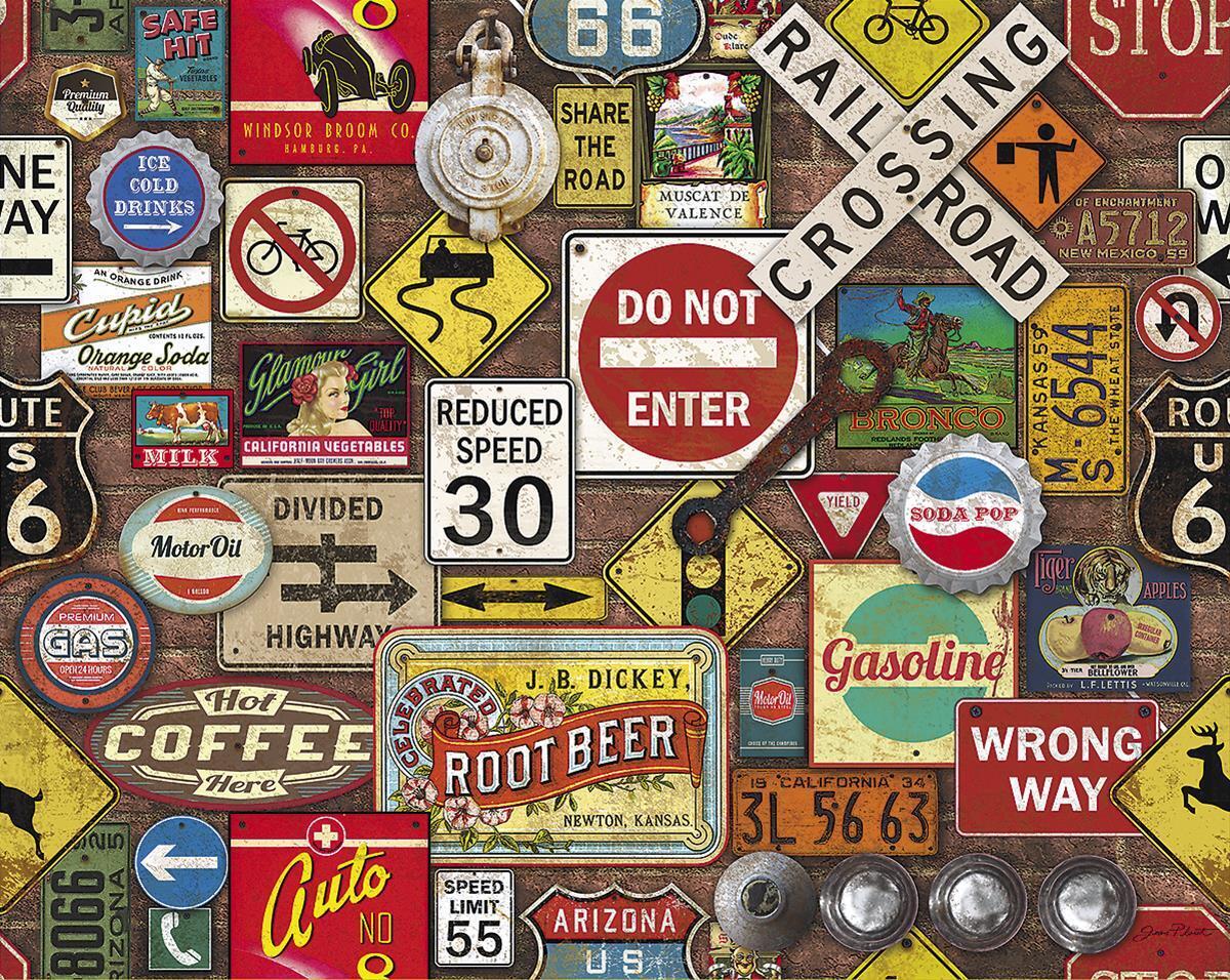 WPZ-1270PZ Vintage Road Trip Chev Holden Ford Jigsaw Puzzle 1000 Piece