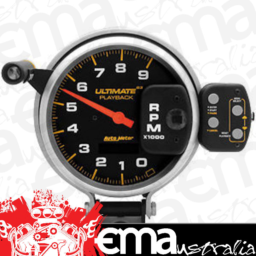 AutoMeter AU6871 Ultimate 5" Memory Playback Tachometer 0-9000RPM W/Shift Light