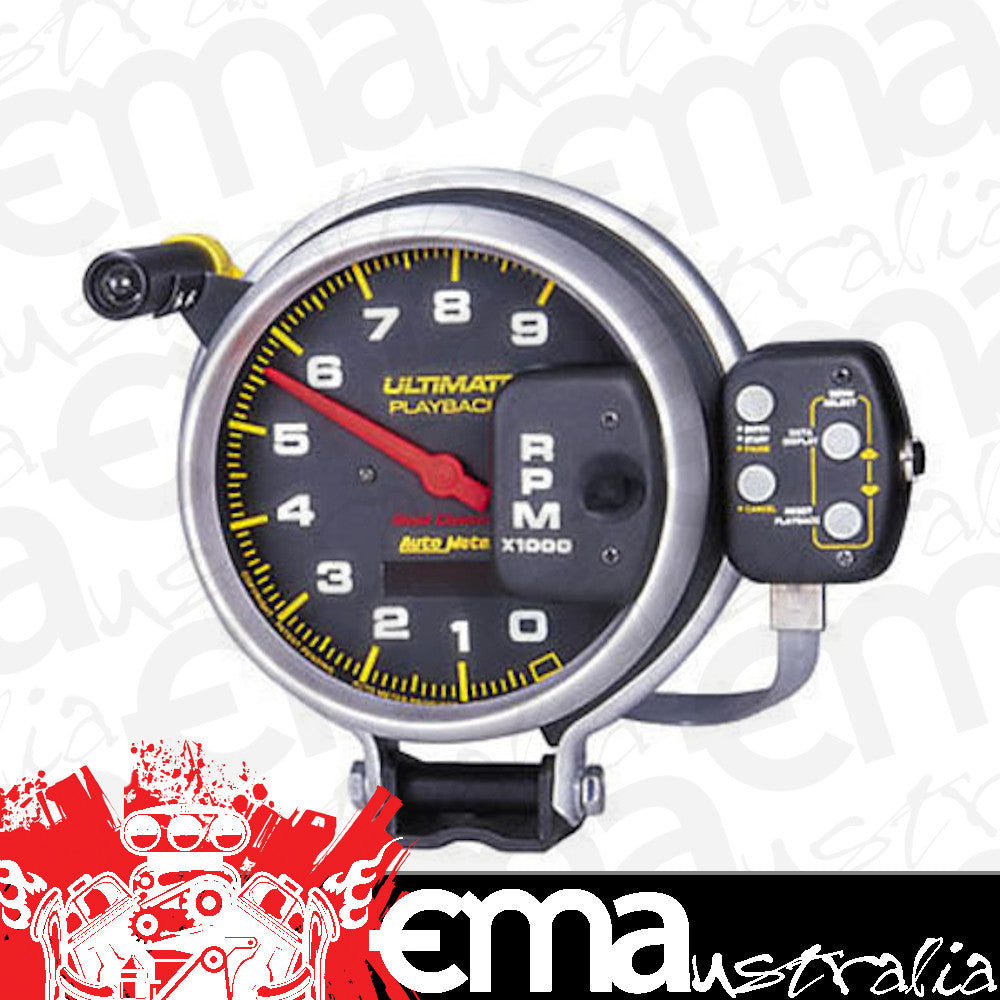 AutoMeter AU6881 Ultimate II 5" Memory Playback Tachometer 9000RPM W/Shift Light