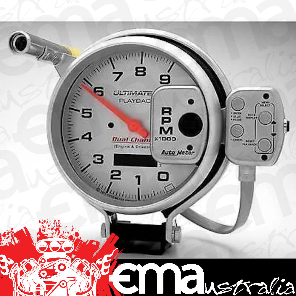 AutoMeter AU6884 Ultimate II 5" Dual Channel Memory Tacho 9000 RPM Shift Light