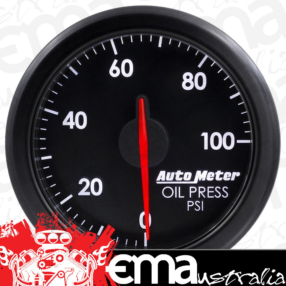 AutoMeter AU9152-T Airdrive 2-1/16" Elec Oil Pressure Gauge 0-100PSI Black