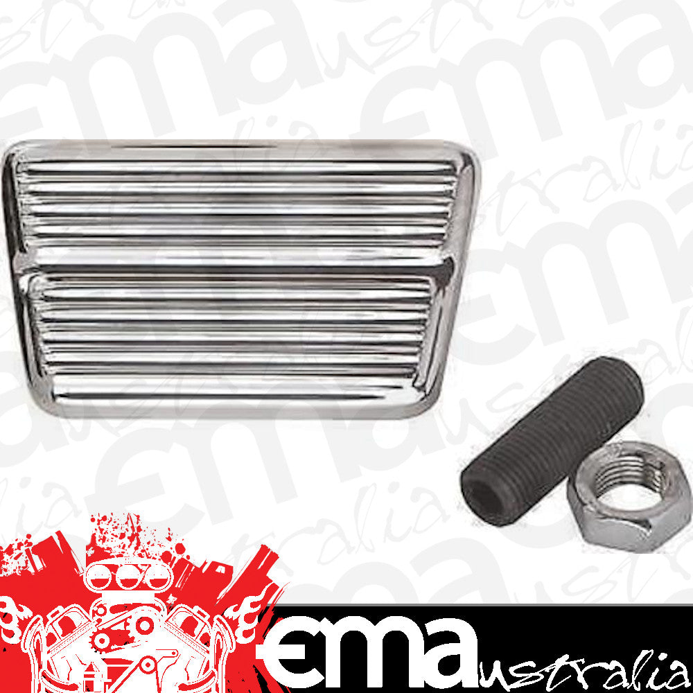 Billet Specialties BIL199310 Billet Specialties Polished Alloy Brake/Clutch Pedal Pad 3.34" X1.938"