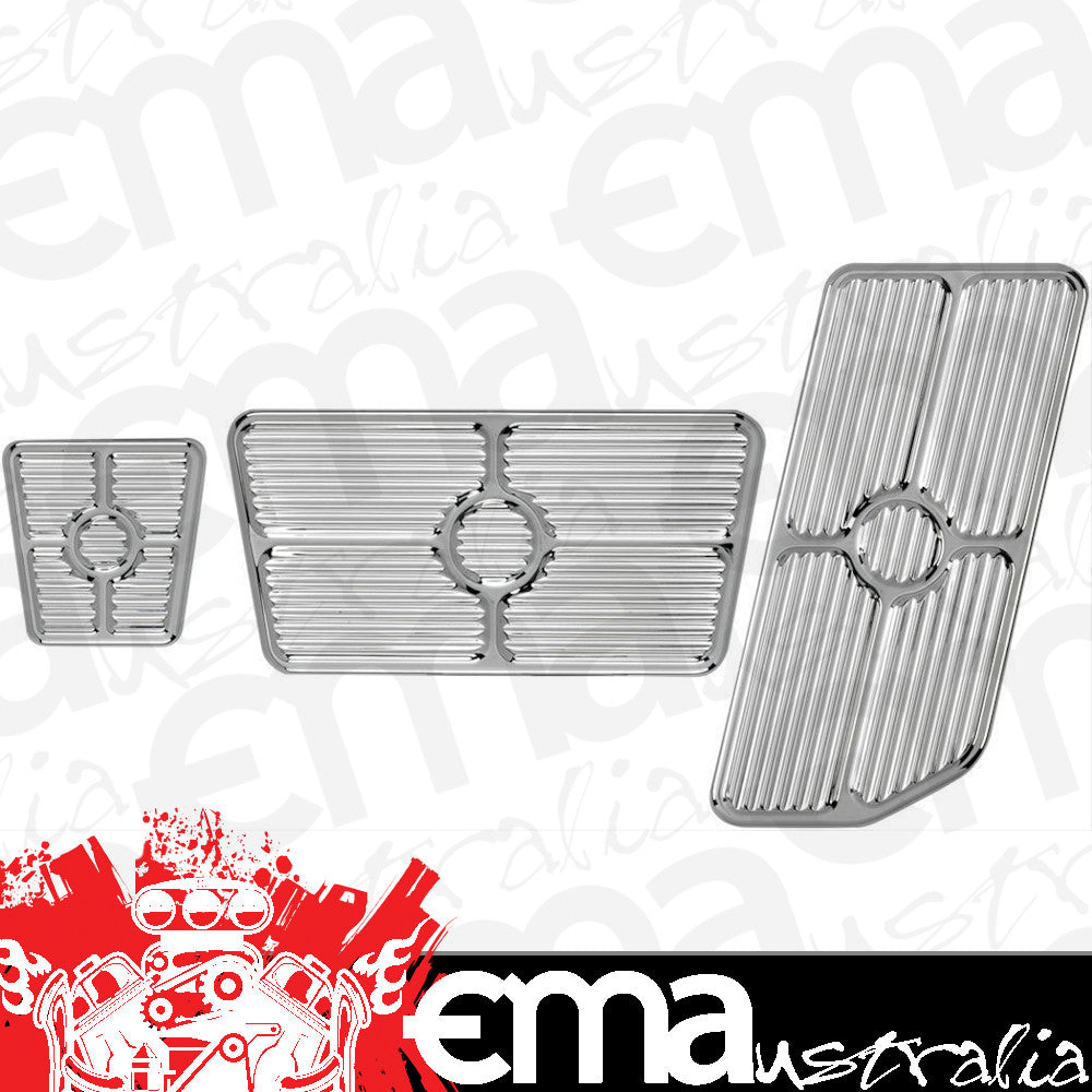 Billet Specialties BS198622 3 Piece Polished Alloy Pedal Cover Kit