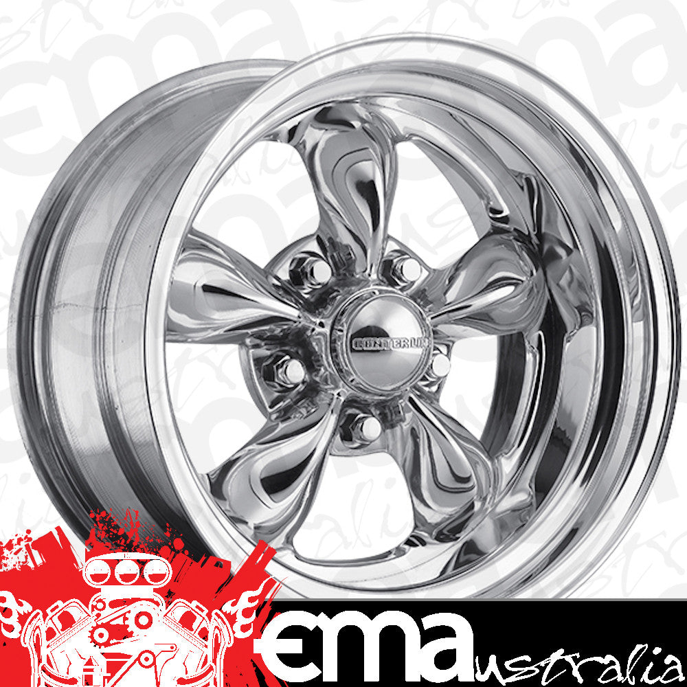 Center Line CE43-5127-547 Classic Rodder 15" x 12" Wheel - Hi Polish 5x4.75" Chev/Holden HQ Bolt Circle 5.5" Backspace