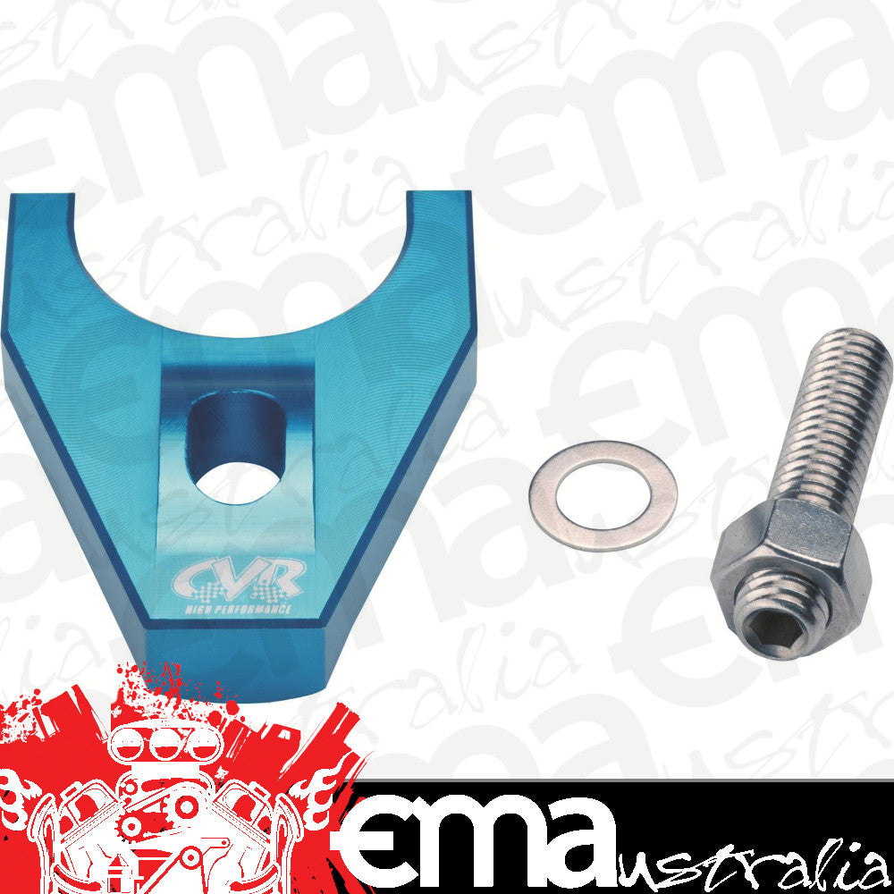 CVR CVRDHB6BL Chev SB BB Billet Aluminium Distributor Hold Down Clamp Blue