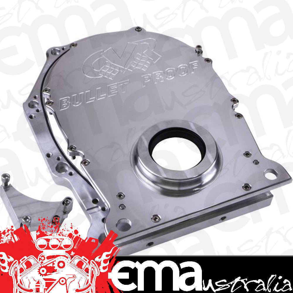 CVR CVRTC2440CL 2 Big Block Chrysler R/RB & Hemi Piece Billet Timing Cover - Clear