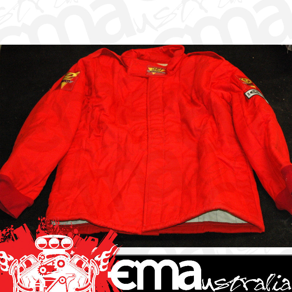 DJ Safety DJ014242 4 Layer Fireproof Race Jacket SFI 3/2A-20 Rated Large Red
