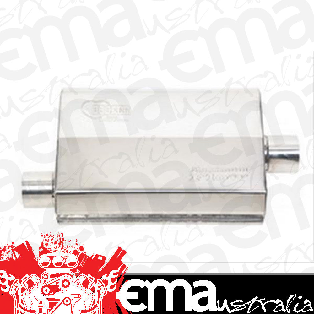 Hooker HK21602-2 Maximum Flow S/S Muffler 2.5" Offset In/Centre Out Polished