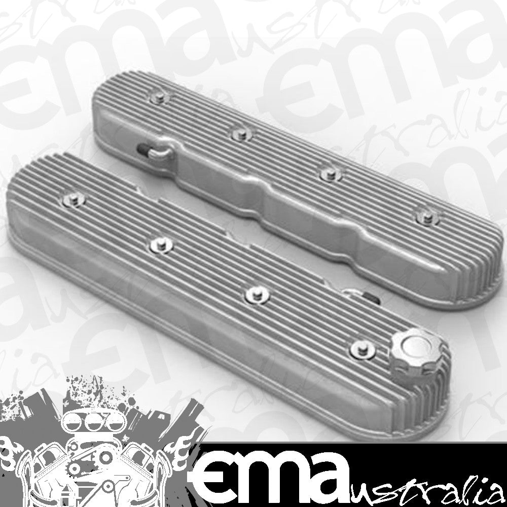VALVE COVER TALL LS VINTAGE FINNED NATURAL FINISH
