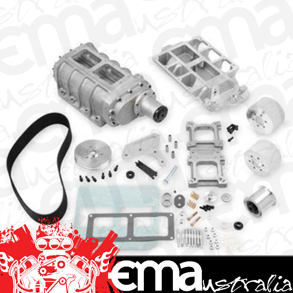 Supercharger System 6-71 Series Satin 8mm Pitch 11 Percent Underdrive Chevy Small Block Kit