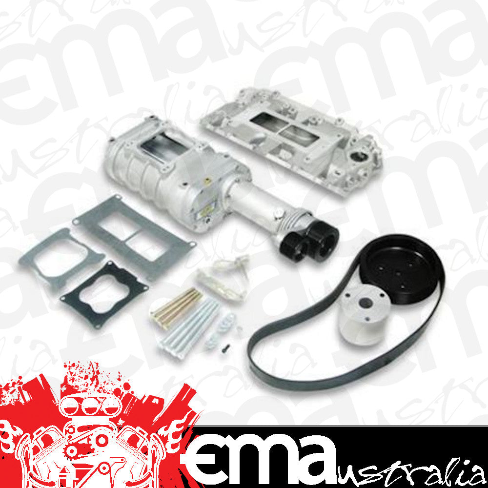 Supercharger System Roots 174 Powercharger Series Satin Chevy Big Block Oval Port Kit