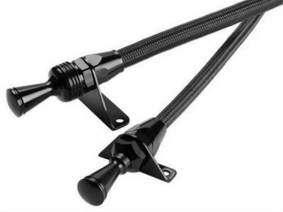 Lokar LK-X1210147   Chev Powerglide Firewall Mount Anchor-Tight Locking Dipstick Braided Black Stainless Steel