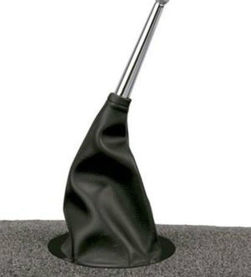 Lokar LK-X70-BHRB  Shifter Boot & Ring  Round Black Naugahyde Alloy Trim Ring