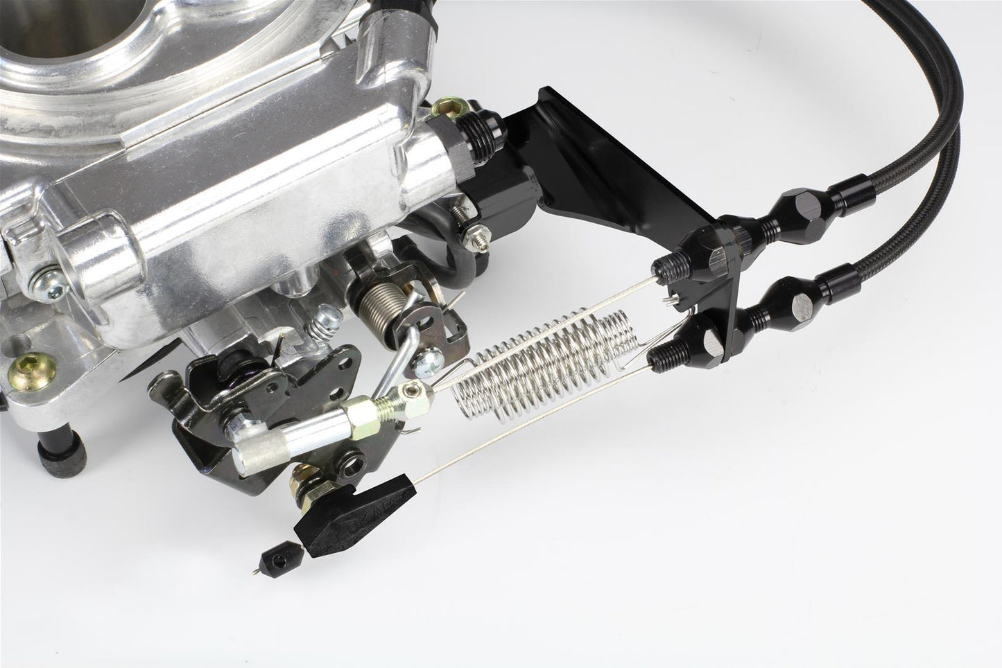 Lokar LK-XTCB-40HS   Throttle Cable Bracket Kick Down Lever Stainless Steel Black