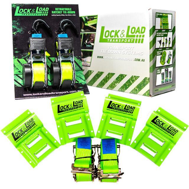 Lock & Load Transport LL-RW15 Lock & Load Rw15 Tie Down Straps & Wheel Chock Kit