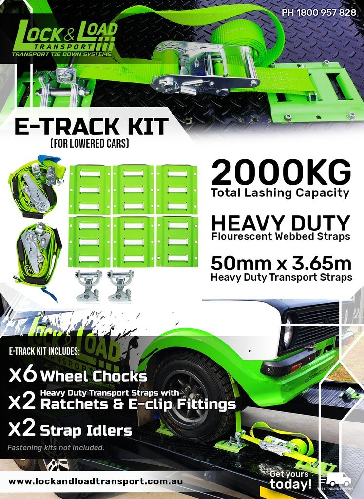Lock & Load Transport LL-RW22 Lock & Load Rw22 E-Track Complete Kit For Lowered Cars