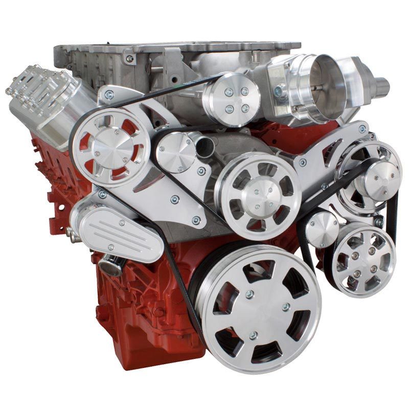 CVF LSA-WRAPTOR-PS Chevy LSA and LS9 Serpentine Kit - Power Steering & Alternator