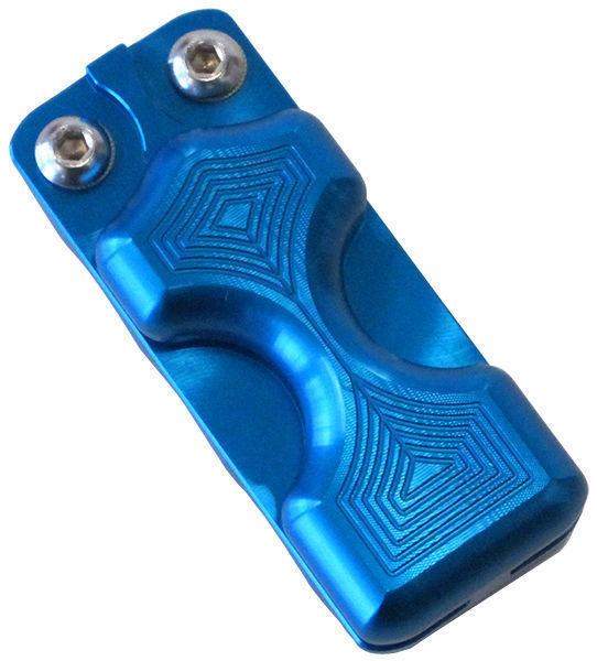 LSM LSM-FH200B Racing Aluminium Dual Feeler Gauge Holder Blue 3/16" Pivot