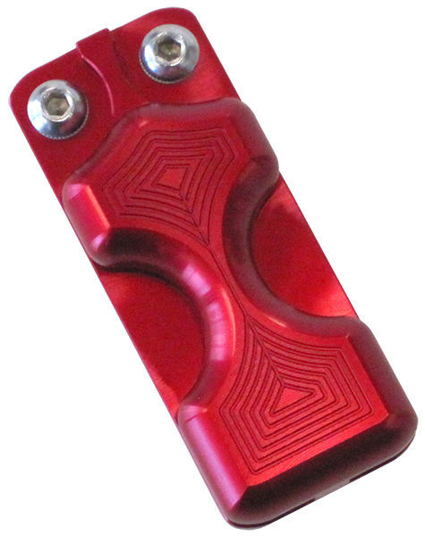 LSM LSM-FH200R Racing Aluminium Dual Feeler Gauge Holder Red 3/16" Pivot