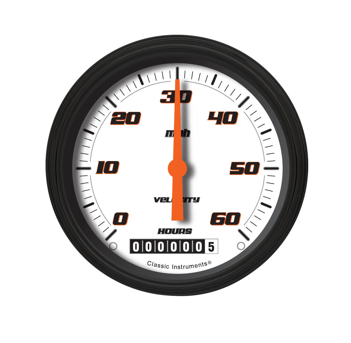 Classic Instruments LSVSW Low Speed Speedo, Velocity White