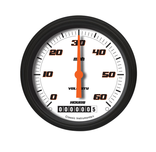 Classic Instruments LSVSW Low Speed Speedo, Velocity White