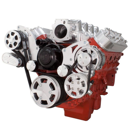 CVF LSX-WRAPTOR-PS-EWP Chevy LS Engine Serpentine Kit - Power Steering & Alternator w/ Electric Water Pump