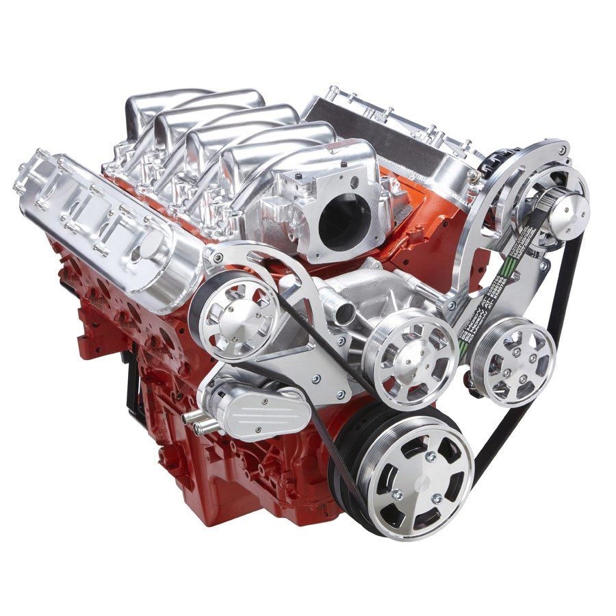 CVF LSX-WRAPTOR-PS Chevy LS Serpentine Kit - Power Steering & Alternator