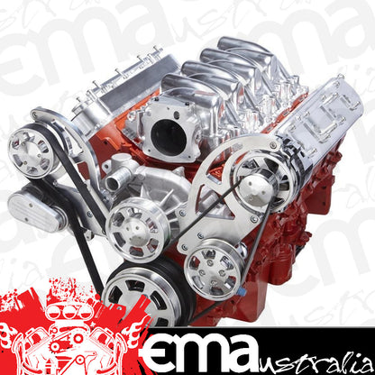 CVF LSX-WRAPTOR-PS Chevy LS Serpentine Kit - Power Steering & Alternator