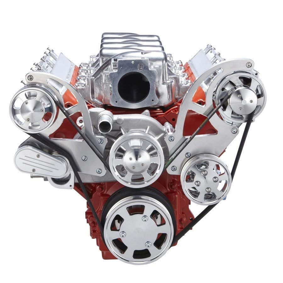 CVF LSX-WRAPTOR-PS Chevy LS Serpentine Kit - Power Steering & Alternator