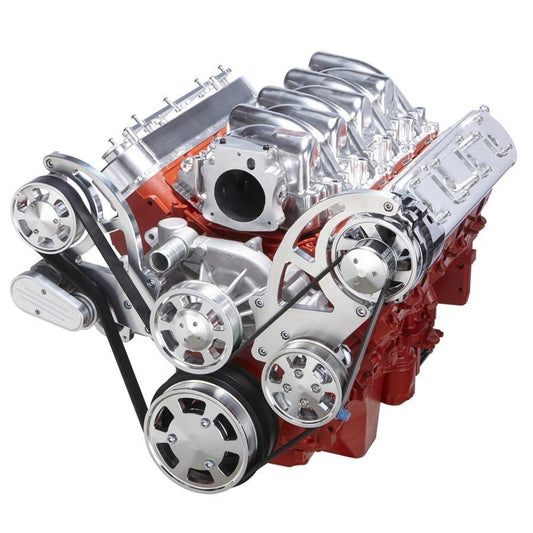 CVF LSX-WRAPTOR-PS Chevy LS Serpentine Kit - Power Steering & Alternator