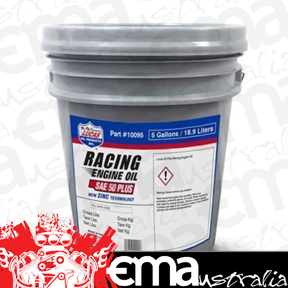 Lucas Oils LUS-10095 SAE 50 Plus Racing Motor Oil 5 Gallon Pail