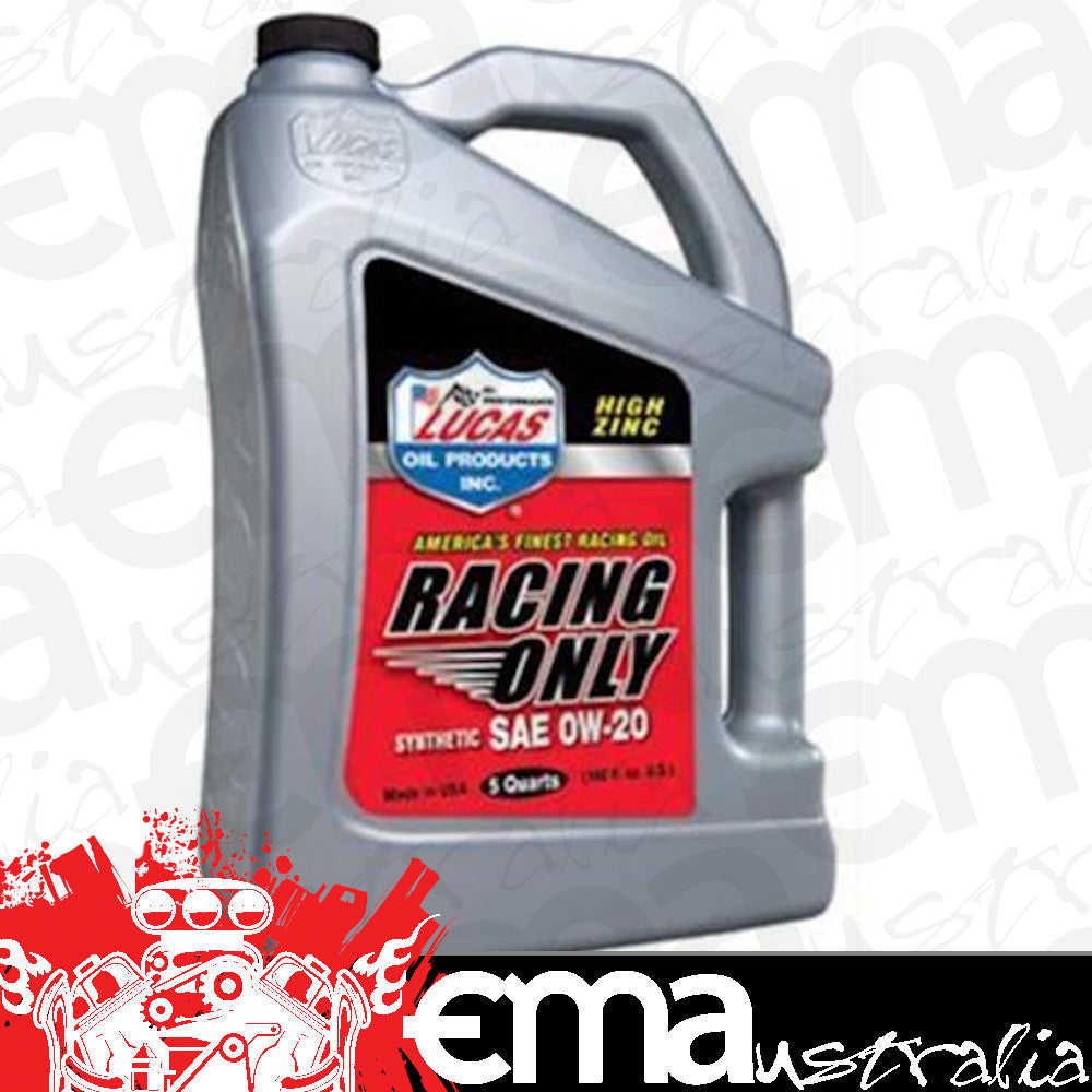 Lucas Oils LUS-10372 Synthetic SAE 0W-20 Racing Only Motor Oil 5 Quart