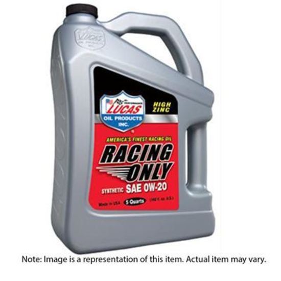 Lucas Oils LUS-10372 Synthetic SAE 0W-20 Racing Only Motor Oil 5 Quart